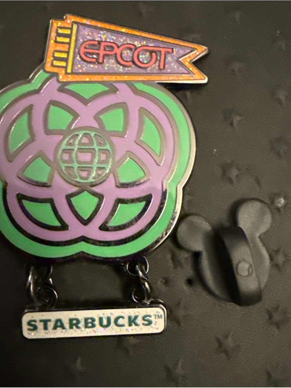 Starbucks EPCOT Purple & Green Enamel Pin Disney